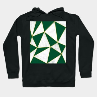 Why Grow// Abstract Geometric Green and White Pattern Hoodie